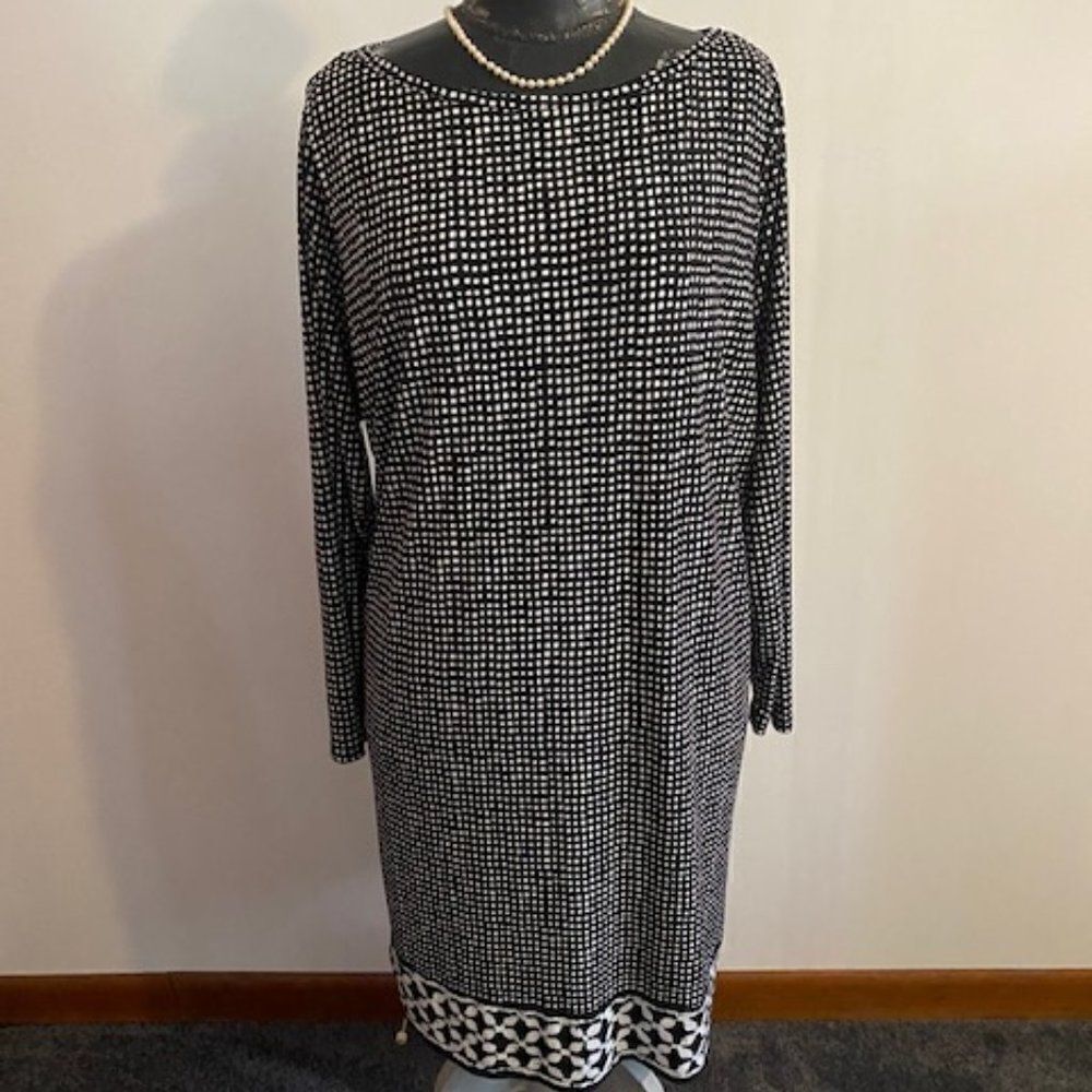 Michael Michael Kors Casablanca Border Black/White dress, size 2X